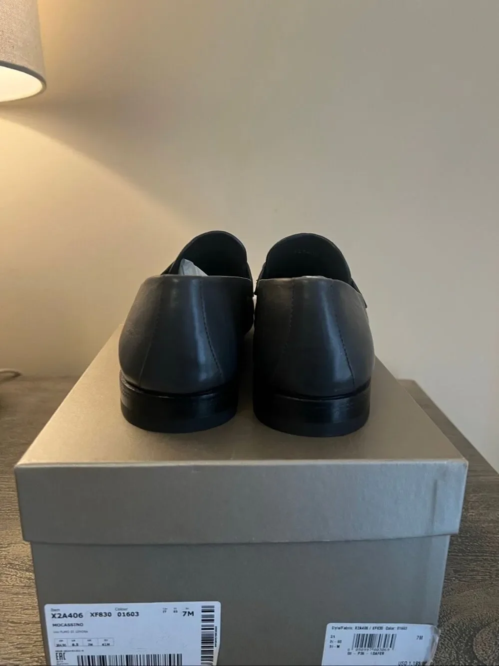 Giorgio Armani Leather Penny Loafers Size 8.5 - New